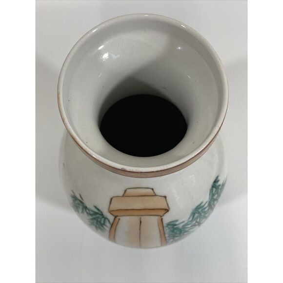 Chinese 20th Century Handpainted Marriage Story Poem Figural Vase Porcelain - Picture 10 of 13